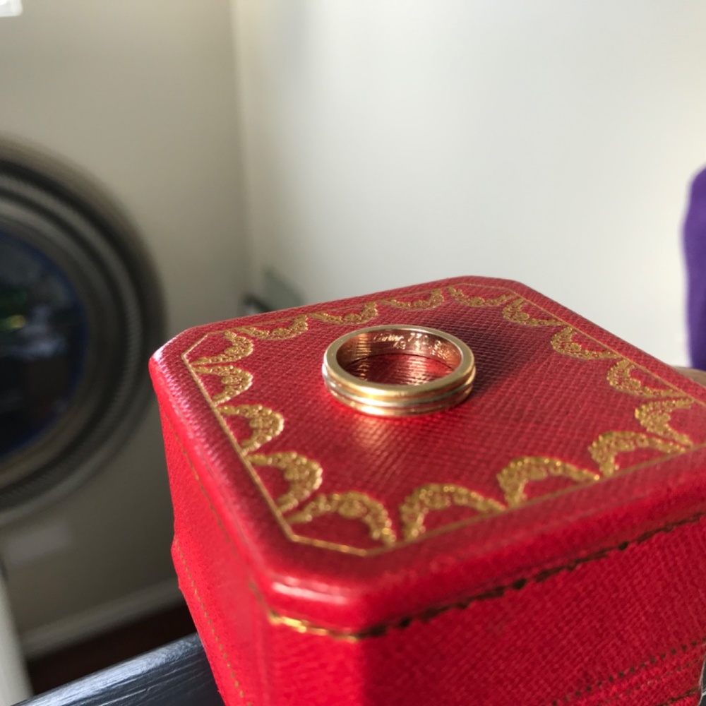 Cartier White, Rose and Yellow 18k Gold band 49 - Picture 3 of 4